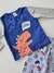 Pijama infantil dorminhocossauro azul Alphabeto 59960 - comprar online