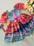 Vestido infantil arraia baum demais verde e rosa Alphabeto 60332