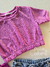 Conjunto infantil blusa lilas e short saia jeans de pregas Gabriela Aquarela 241220 na internet