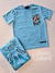 Camiseta infantil dinossauro azul céu Catavento 19132