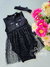 Fantasia Vestido bebê e infantil body tule gatinha preto Cinti 10265