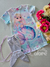 Vestido infantil azul sereia com bolsa Cinti 12074