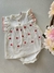 Vestido bebê body coração bordado Cinti 10244