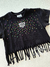 Blusa infantil preto strass colorido franjinha Catavento 14913 - comprar online