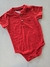 Body bebê bata meia malha vermelho Charpey 18029