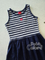 Vestido infantil listras marinho Kyly 247 - comprar online