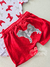 Conjunto bebê body branco e vermelho Charpey 18069 - comprar online