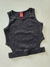 Blusa infantil cropped canelado preto Kyly 483