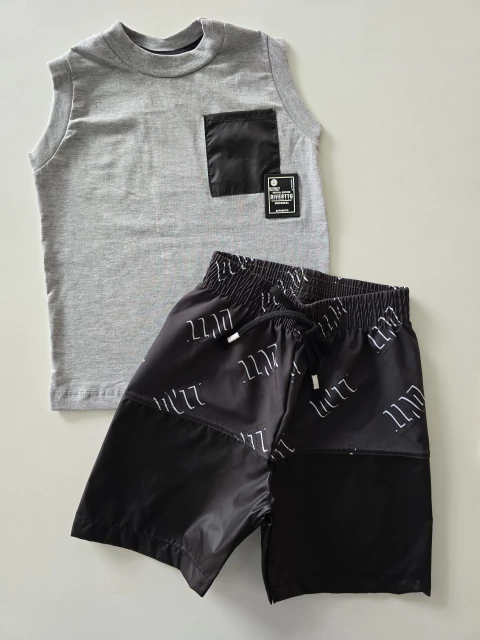 Conjunto infantil mescla e preto Divertto 17707