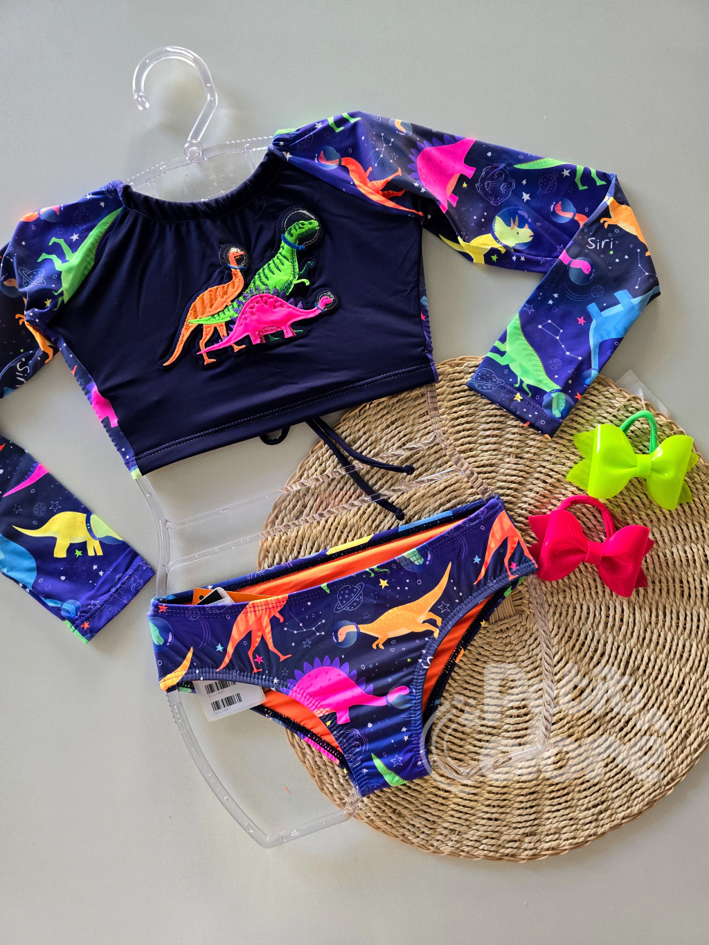 Biquini infantil cropped Mila Dino Space Siri Kids 39240