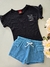 Conjunto infantil gamer love preto 262