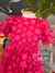 Vestido infantil festa tule com flores pink Animê 5817 na internet