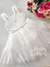 Vestido festa infantil frufru branco Petit Cherie 170