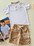 Conjunto infantil branco e marrom Divertto 17788