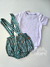 Conjunto bebê body e romper verde Charpey 18059