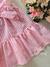 Vestido bebê listrado rosa babado em laise Animê 2326 - Petit Colorê | Moda Infantil, roupa de Menina, Menino e Bebê 
