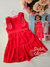 Vestido infantil cristais vermelho Cinti 12207