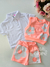 Conjunto infantil 3 peças laranja neon Cinti 12237 - comprar online