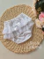 Calcinha tapa fralda 100% algodão renda branca Luna 0021 - comprar online