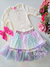 Conjunto infantil blusa manga longa e saia tule off white Cinti 12447 - comprar online