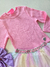 Conjunto infantil blusa manga longa e saia tule rosa iogurte Cinti 12447 na internet