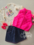 Conjunto infantil 3 peças pink neon Cinti 12424