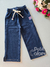 Calça infantil pantalona moletinho jeans azul escuro Cinti 12309 - Petit Colorê | Moda Infantil, roupa de Menina, Menino e Bebê 