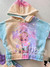 Conjunto infantil blusa moletom e saia multicolor Cinti 12335 - loja online