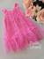 Vestido infantil funny rain tule rosa Mon Sucré 128 - comprar online