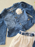 Conjunto infantil casaco jeans e saia de renda Gabriela Aquarela 251040 - loja online