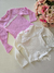 Kit blusas canelada com rendinha off white e rosa Gabriela Aquarela 251050 - comprar online