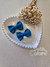 kit par laço infantil gravatinha linho azul piscina 5,5 cm 1011 - comprar online