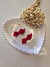 Kit par laço infantil gravatinha linho vermelho 3 cm 1094 - comprar online