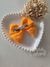 Laço infantil linho laranja 9 cm 1068 na internet