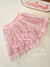 Saia infantil tule paetês rosa Animê P5930 - comprar online