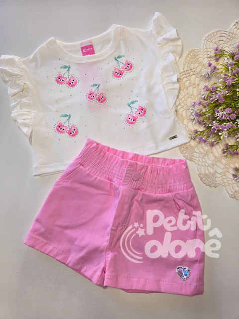 Conjunto infantil cereja de ursinhos Cinti 12475 - comprar online