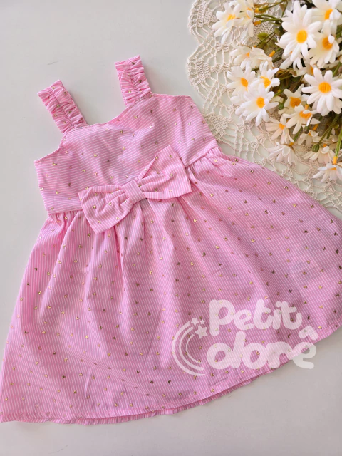 Vestido bebê e infantil listras e corações Cinti 10409 - comprar online