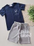 Conjunto infantil azul marinho mesclado Divertto 27036 - comprar online