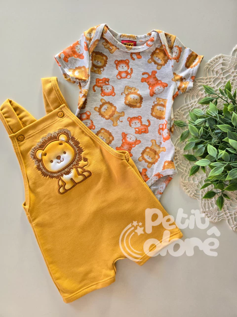 Jardineira com body bebê leão Kyly 1134 - comprar online