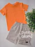 Conjunto infantil camiseta nectarina e bermuda linho Divertto 27050 - comprar online
