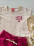 Conjunto infantil love bege e pink Kyly 1036 na internet