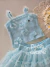 Conjunto infantil festa algodão e tule brilho azul claro Petit Cherie 006 - loja online