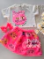 Conjunto Infantil Blusa e Saia Gatinho Neon Bimbi (FA693) - comprar online