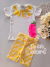 Conjunto camiseta e bermuda cotton morango listras amarelo Bimbi FA306 - comprar online
