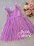 Vestido infantil festa babados e brilhos lilás Petit Cherie 086 - comprar online