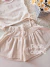 Conjunto infantil blusa e short linho natural Cinti 12540 - loja online