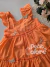 Imagem do Vestido infantil algodão com aplicações pêssego Gabriela Aquarela 252041