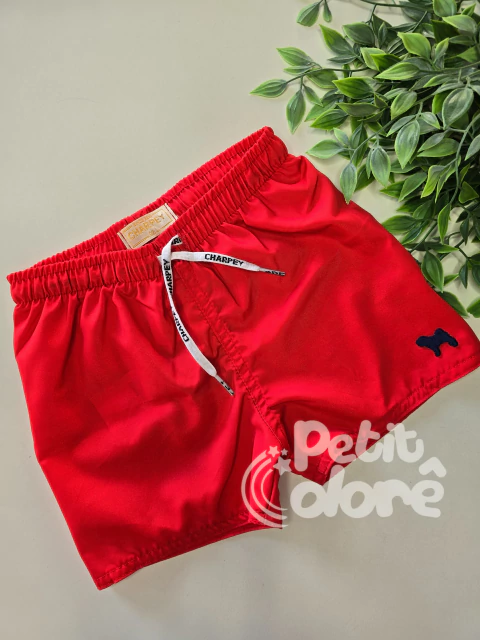 Bermuda infantil tecnospan vermelho Charpey 18167 - comprar online
