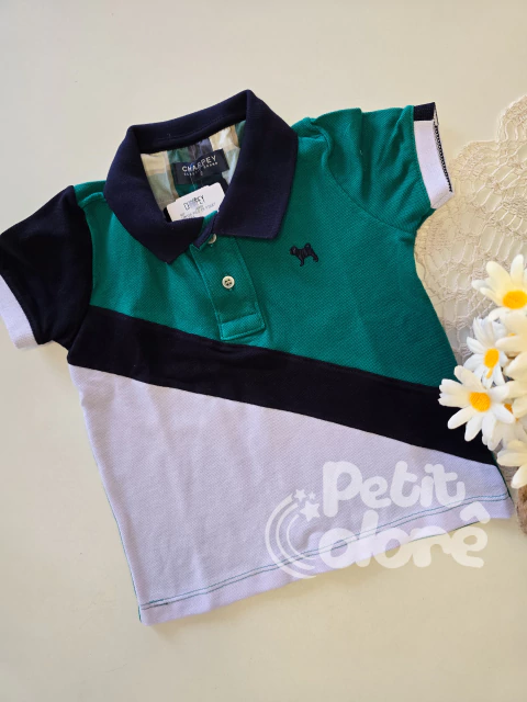 Camiseta infantil polo piquet verde Charpey 18499 - comprar online