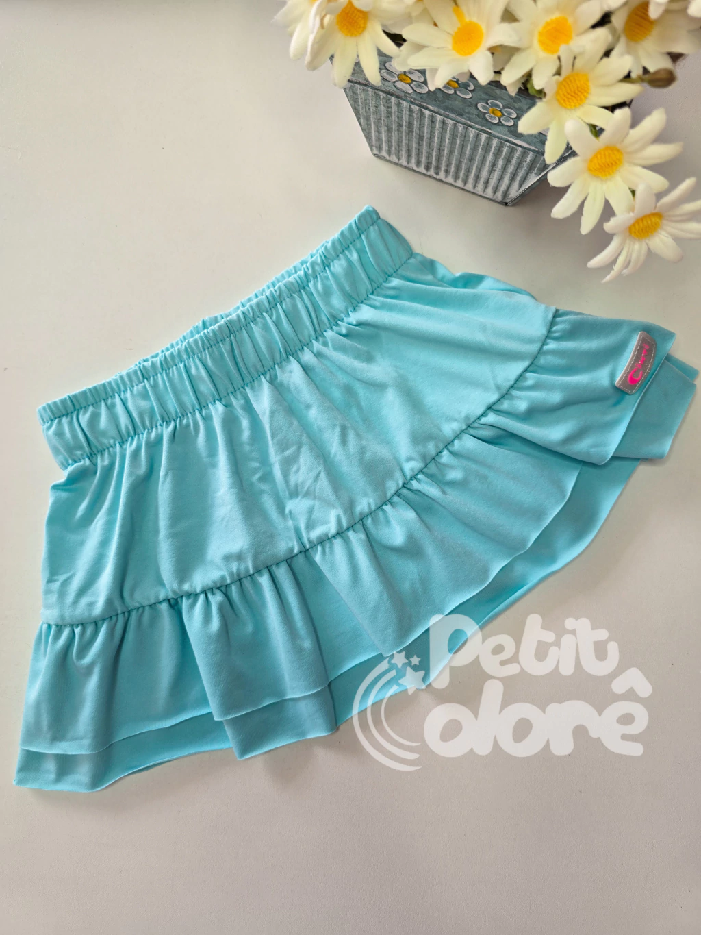 Saia infantil praia verde água Cinti 12800